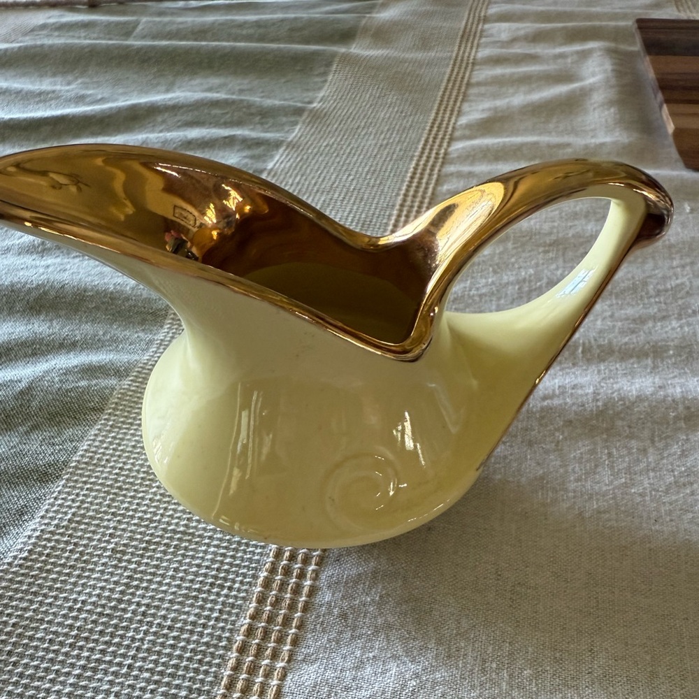 Pearl China Co. Elegant Gold and yellow  Cream Pitcher